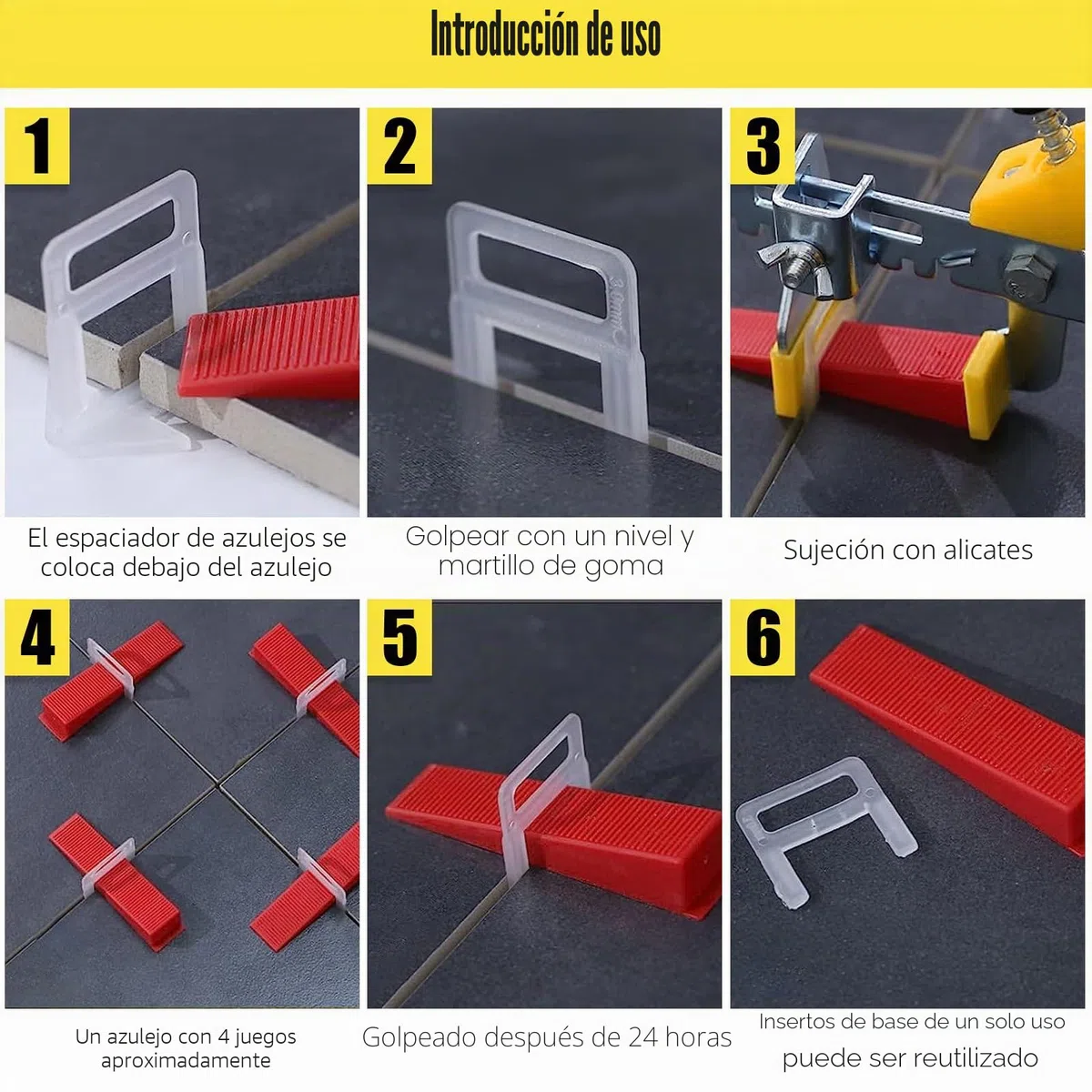 SENENQU 601 Piezas Niveladores de Azulejos 1,5 mm, Cuñas Niveladoras Suelo con 500 Clips, 100 Cuñas y Pinza, Sistema de Nivelación de Azulejos para Pared y Suelo
