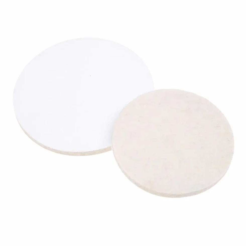 5 almohadillas de pulido de fieltro de lana de 125 mm x 8 mm (L*D) para pulir vidrio, plástico, metal, mármol, disco de pulido para cocina, baño, lijadora orbital