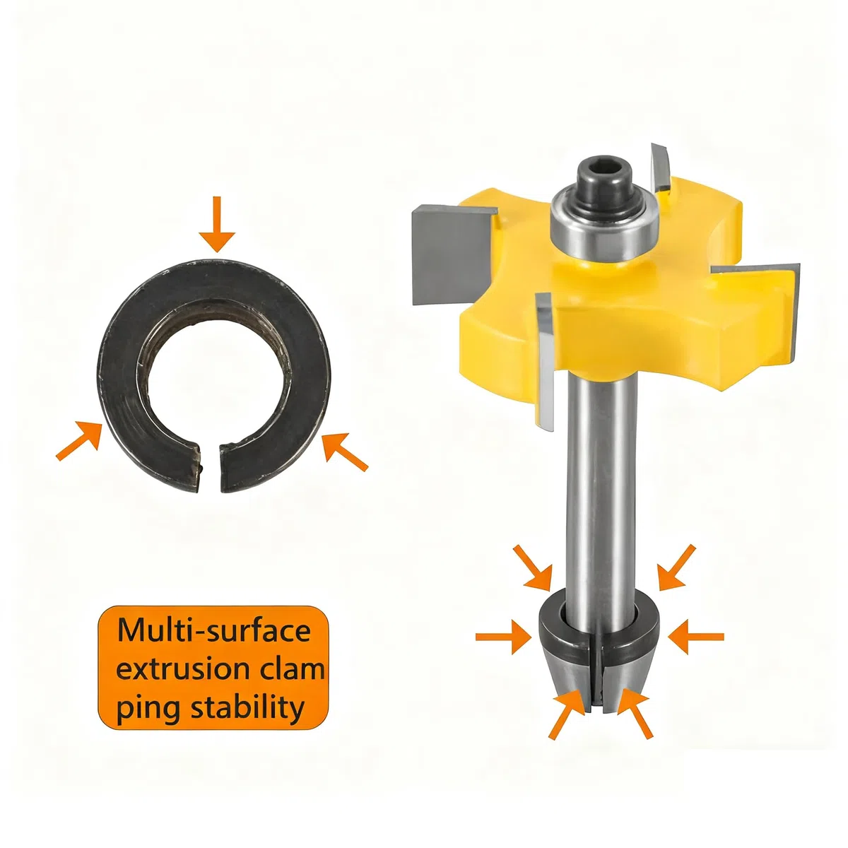 Juego de 8 alicates de sujeción para Einhell Katsu Bosch Dewalt, 6 adaptadores de abrazadera (6 mm, 6,35 mm, 8 mm) + 2 tuercas para máquina de grabado, pinzas de precisión para grabado y carpintería
