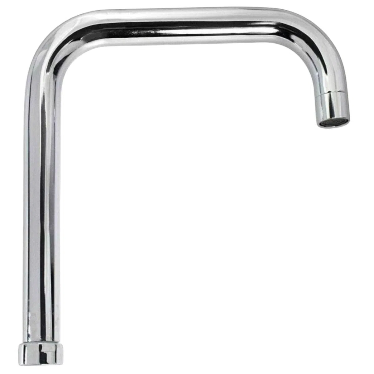 Caña de repuesto para grifo de cocina universal giratoria de 22,5 cm | Diseño cuadrado moderno | Alta y direccionable | Compatible con fregaderos monoagujero | Fácil instalación 52984
