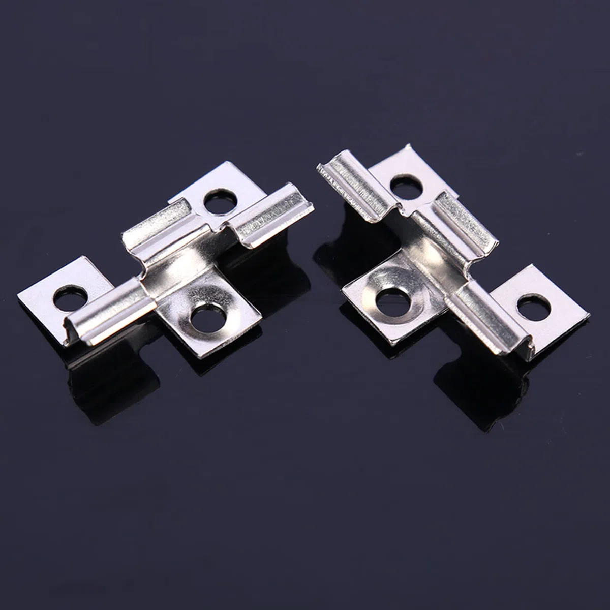 100pcs placa sándwich de placa compuesta de acero inoxidable placa intercalada Junta oculta placa de fijación clip W / 100x Grupo de tornillos autopropulsados 10mm