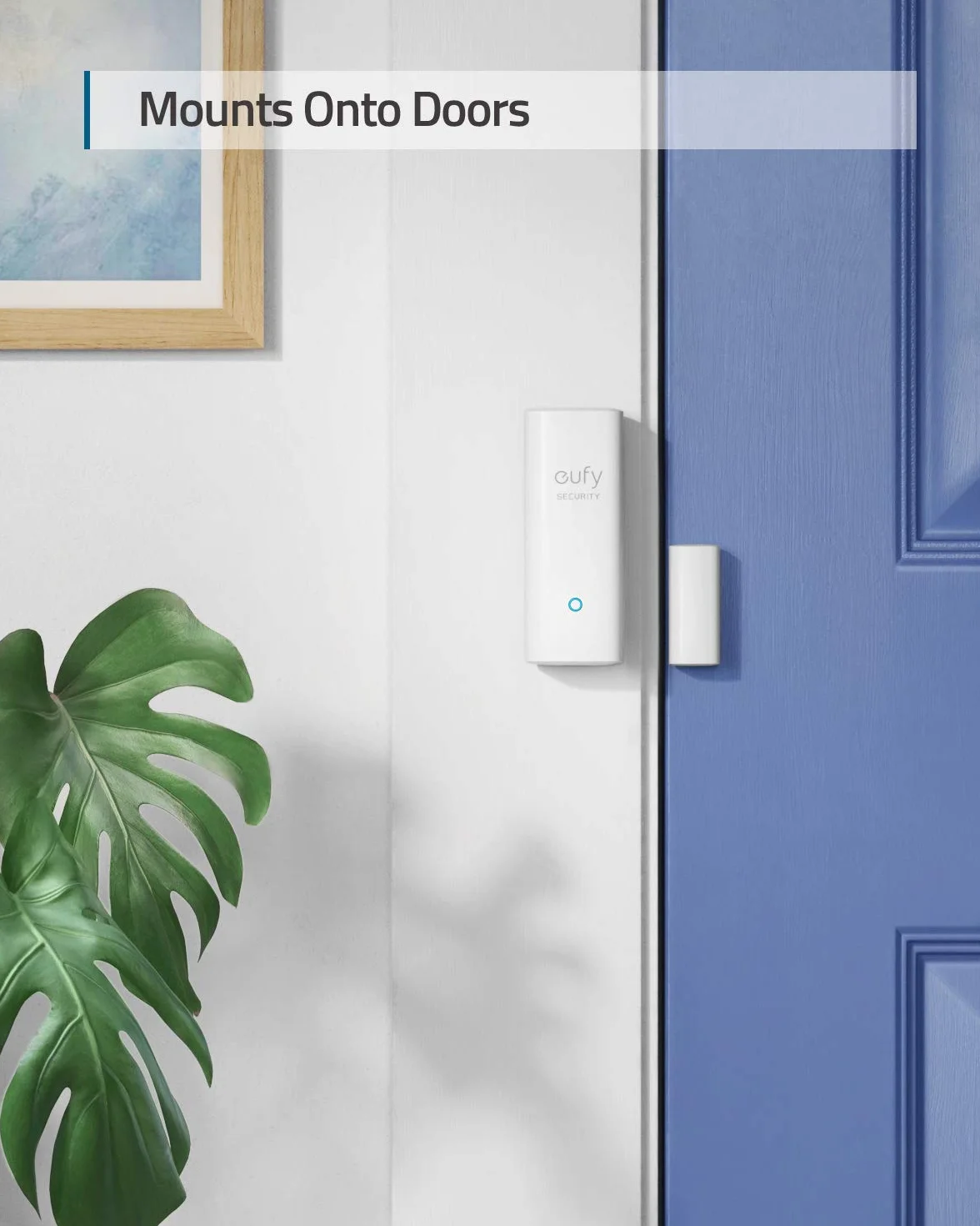 eufy Security by Anker, Sensor de Puerta, Detecta Apertura/Cierre de Puertas y Ventanas, Envía Alarma, Dispara Alarma, 2 años de batería, Requiere eufy Security HomeBase/HomeBase E