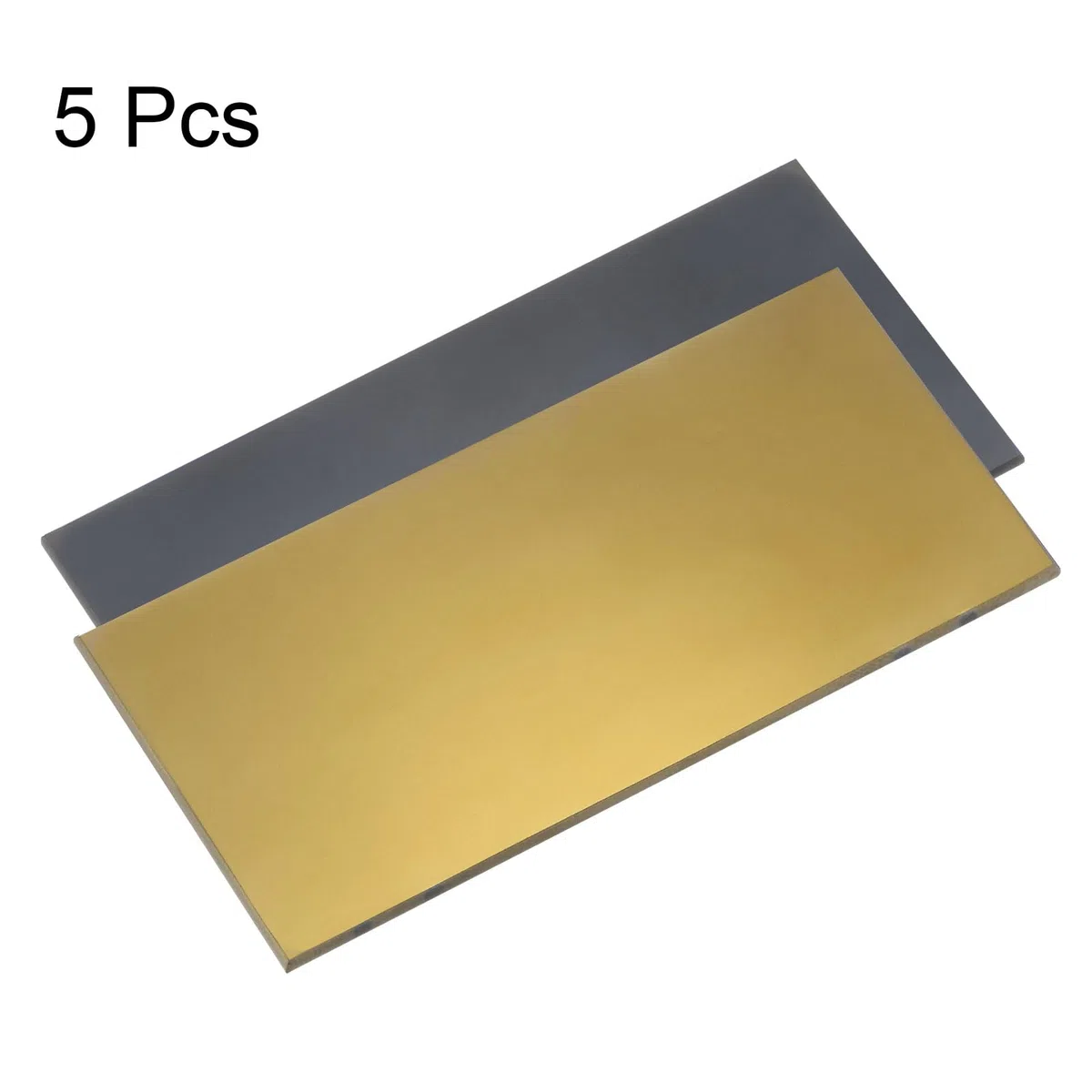 QUARKZMAN 5pcs Lentes de Soldadura 2" x 4.25" Sombra 10 de Vidrio para Reemplazo de Lentes de Soldadura Placas de Filtro Oscurecedoras para Casco de Soldadura Recubierta Oro Negro