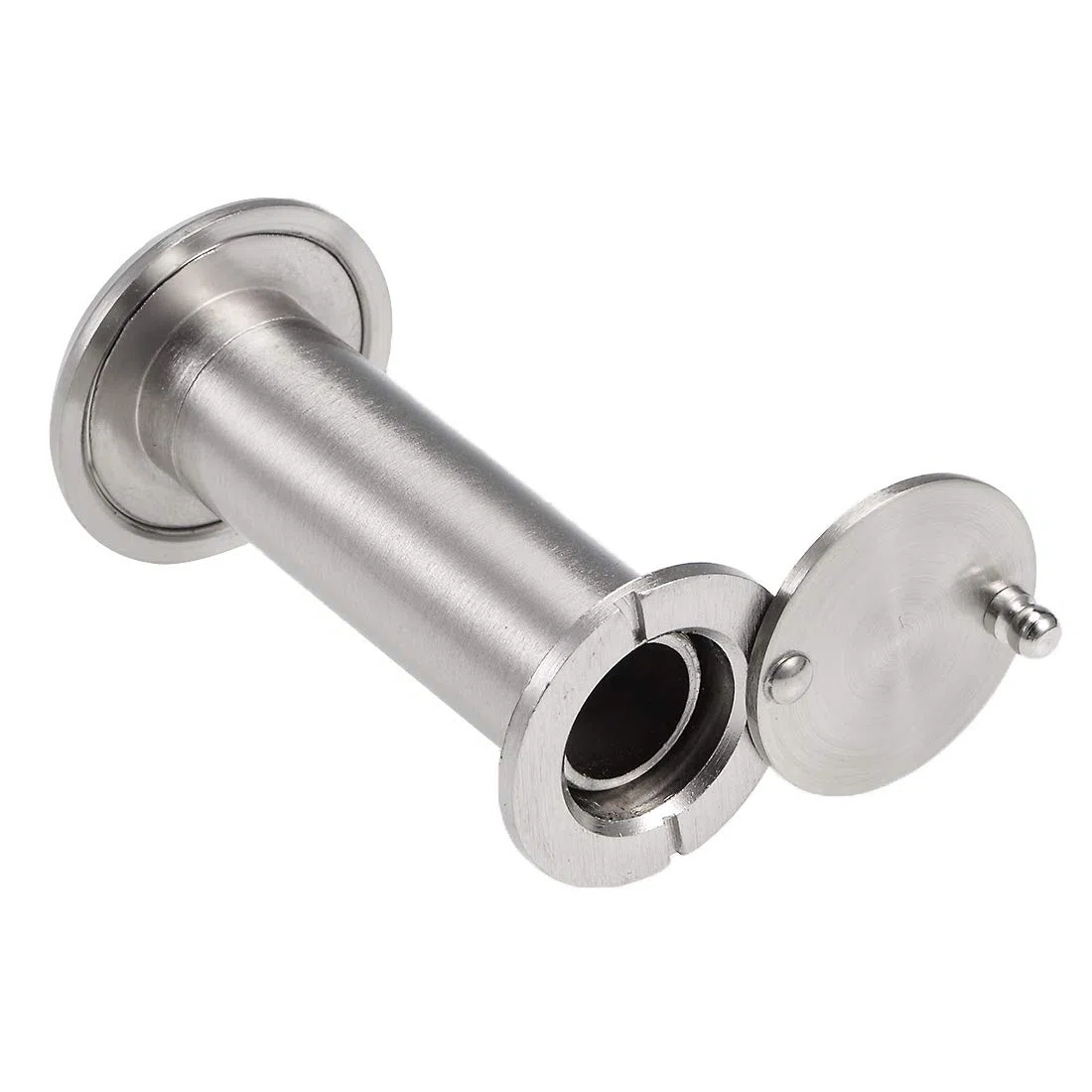 sourcing map Mirilla de la puerta de 200 grados para puertas de 55-90 mm, acabado en cromo satinado cepillado