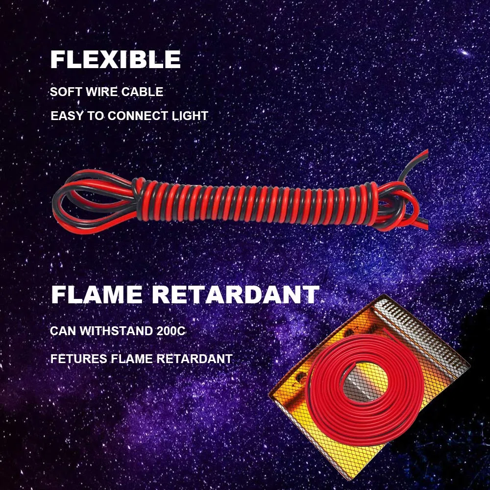 30m 20AWG Cable de Extensión Cable de Alambre Cobre Estañado Calibre 2x0.5mm² 20 Cable de Conexión de 2 Cables Eléctrico 12V / 24V DC para Tiras de LED Color Unico 3528 5050 2835
