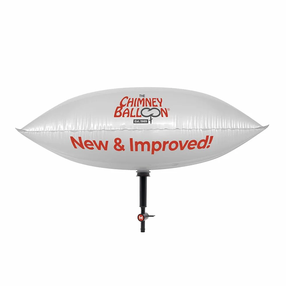 THE CHIMNEY BALLOON 5Y-80Q3-GR4Y Burlete de Chimenea, Transparente, 38cm x 38cm