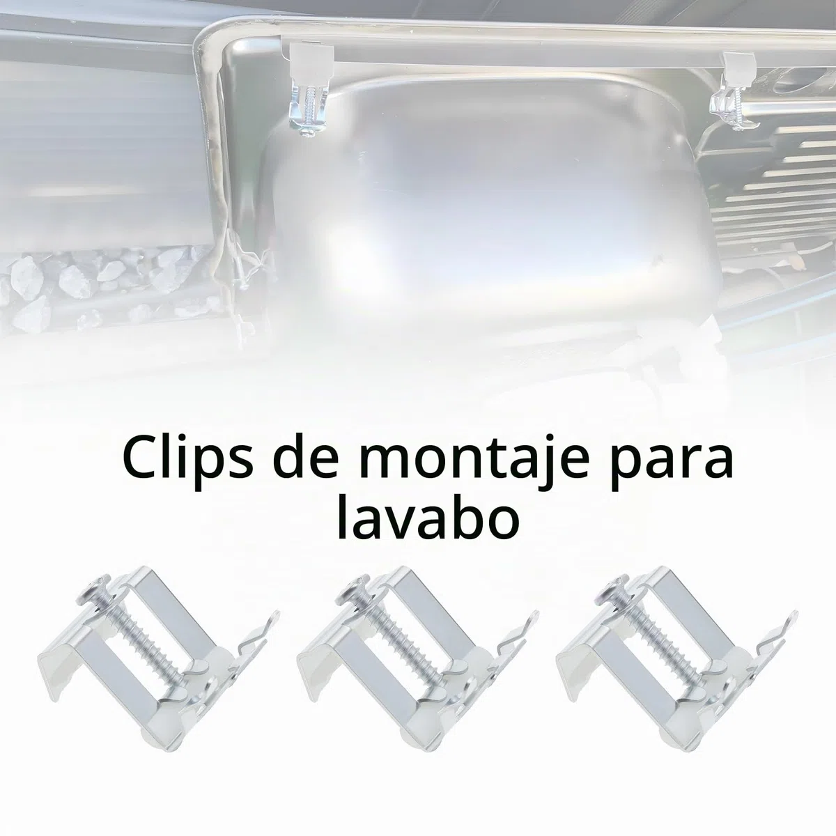 10Uds Clips para Fregadero de Cocina Clips de Fijación para Fregadero de Cocina Soportes Clips de Montaje para Fregadero de Cocina Cuarto de Lavado Cuarto de Ducha