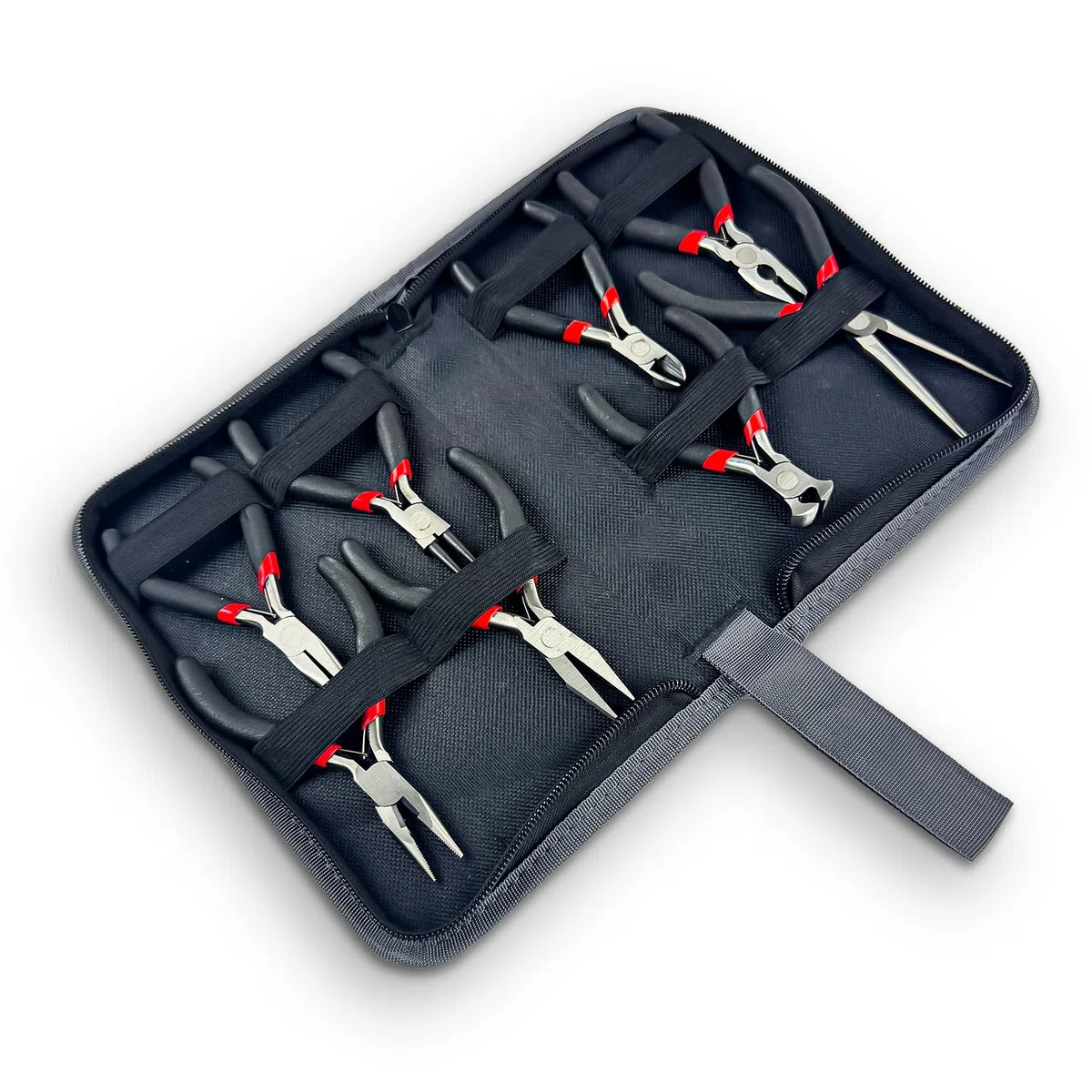 Juego de 8 Piezas Alicates Joyería, Mini Alicates de Precisión con Bolsa de Almacenamiento para la Fabricación de joyas Reparaciones y Hacer Manualidades