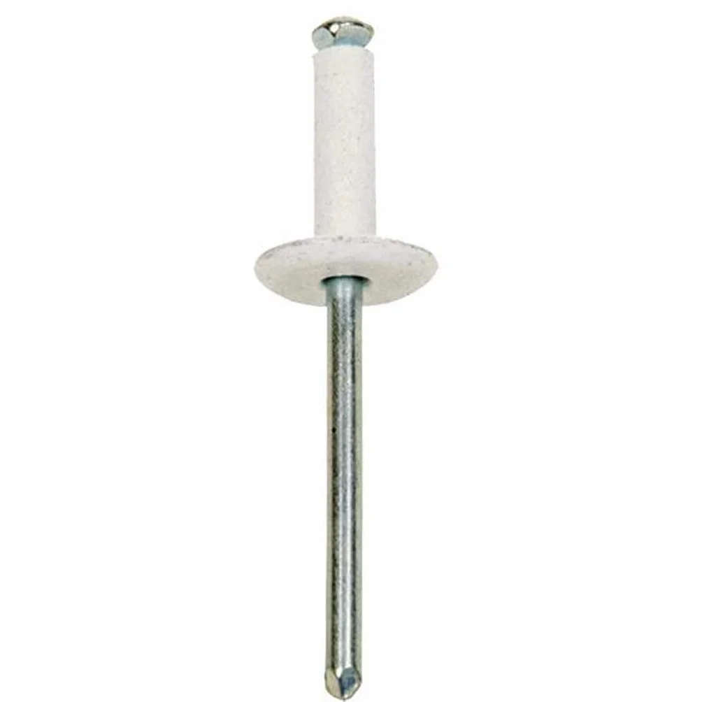 250x Remaches de Flor Ala Ancha Blancos 4 x 16 mm – Remaches Pop Cabeza Grande para Matrículas, Chapa y Plástico – Remaches Ciegos de Aluminio para Automoción, Carrocería y Bricolaje