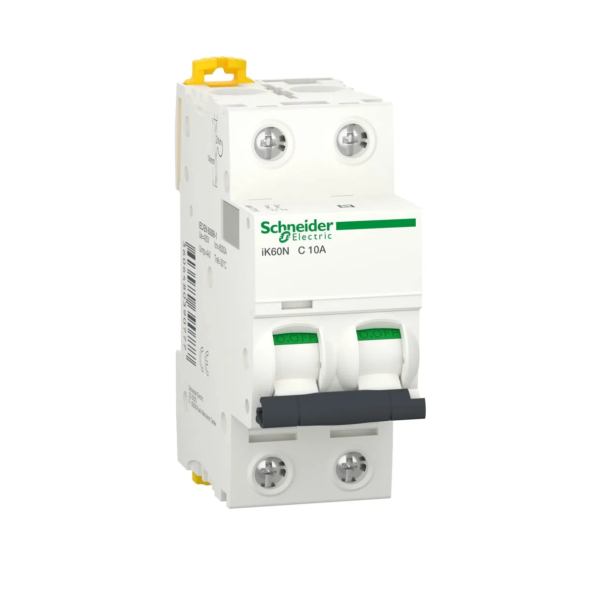 CABLEPELADO Interruptor Automático Magnetotérmico Acti9 iK60 | Normas EN 60898-1, CEI 60947-2, CEI 60529 | 6kA | 2P | CURVA C | IP20 | 10A