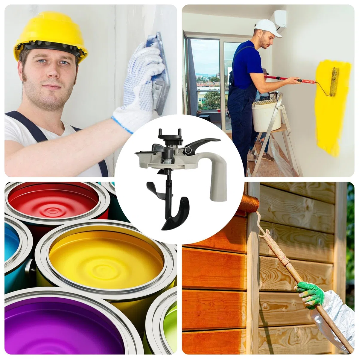 Coctelera de pintura – Tapa de mezcla de pintura | Boquilla para verter pintura | Tapa mate de mezcla de pintura con tapa de mezcla | Dispensador de pintura por para remover y almacenar pintura