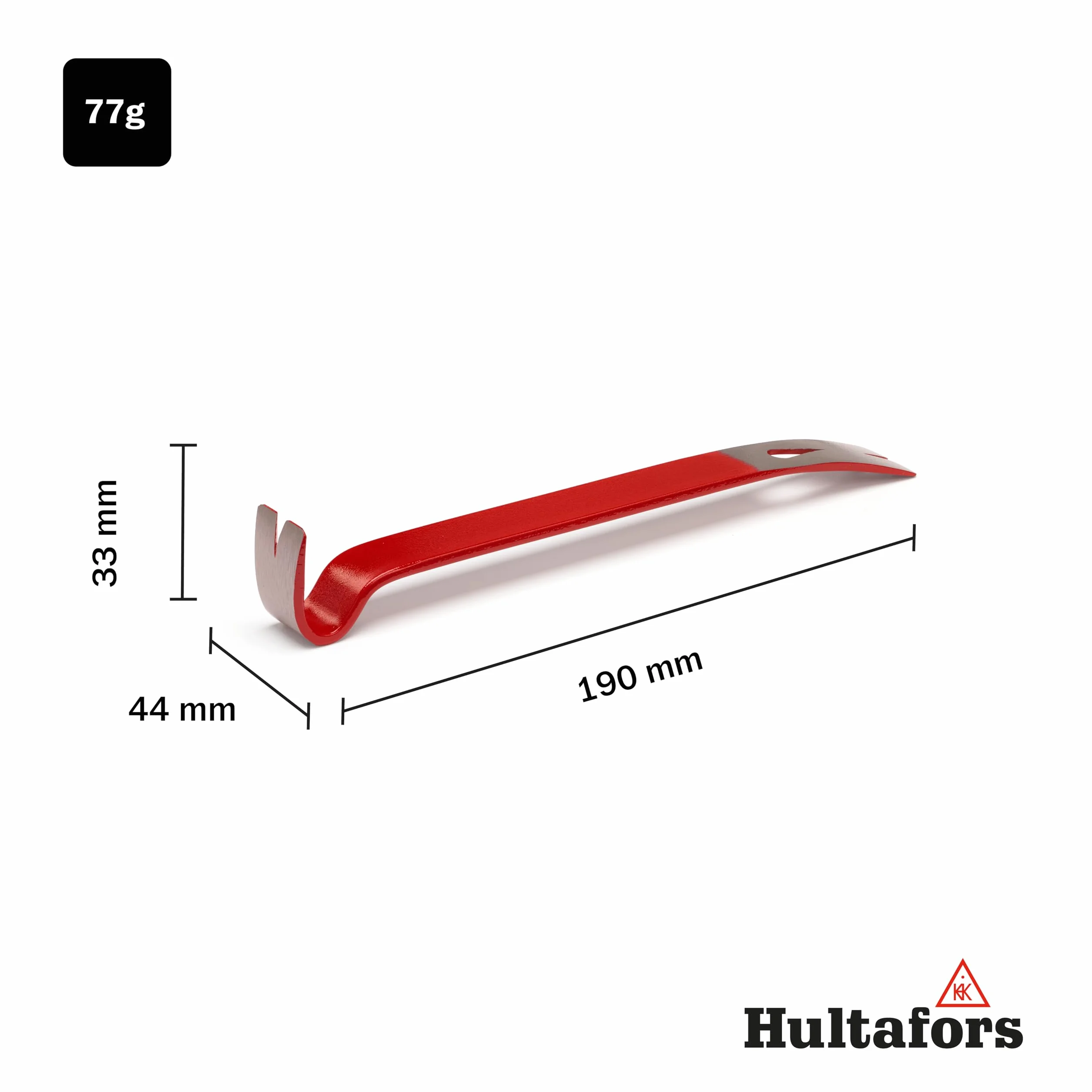 Juego de palancas de 2 piezas (190 mm y 380 mm) de Hultafors I Prácticas patas de cabra multifuncionales I Robustos y duraderos sacaclavos para trabajos en madera y mucho más I 827015