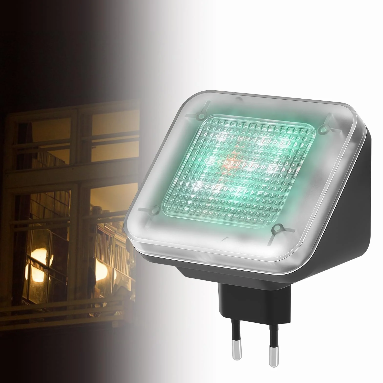 Simulador de TV: simulador de televisión LED, tiempo de funcionamiento ajustable ON/4h/7h, TV falsa mediante simulación de luz para uso como protección antirrobo