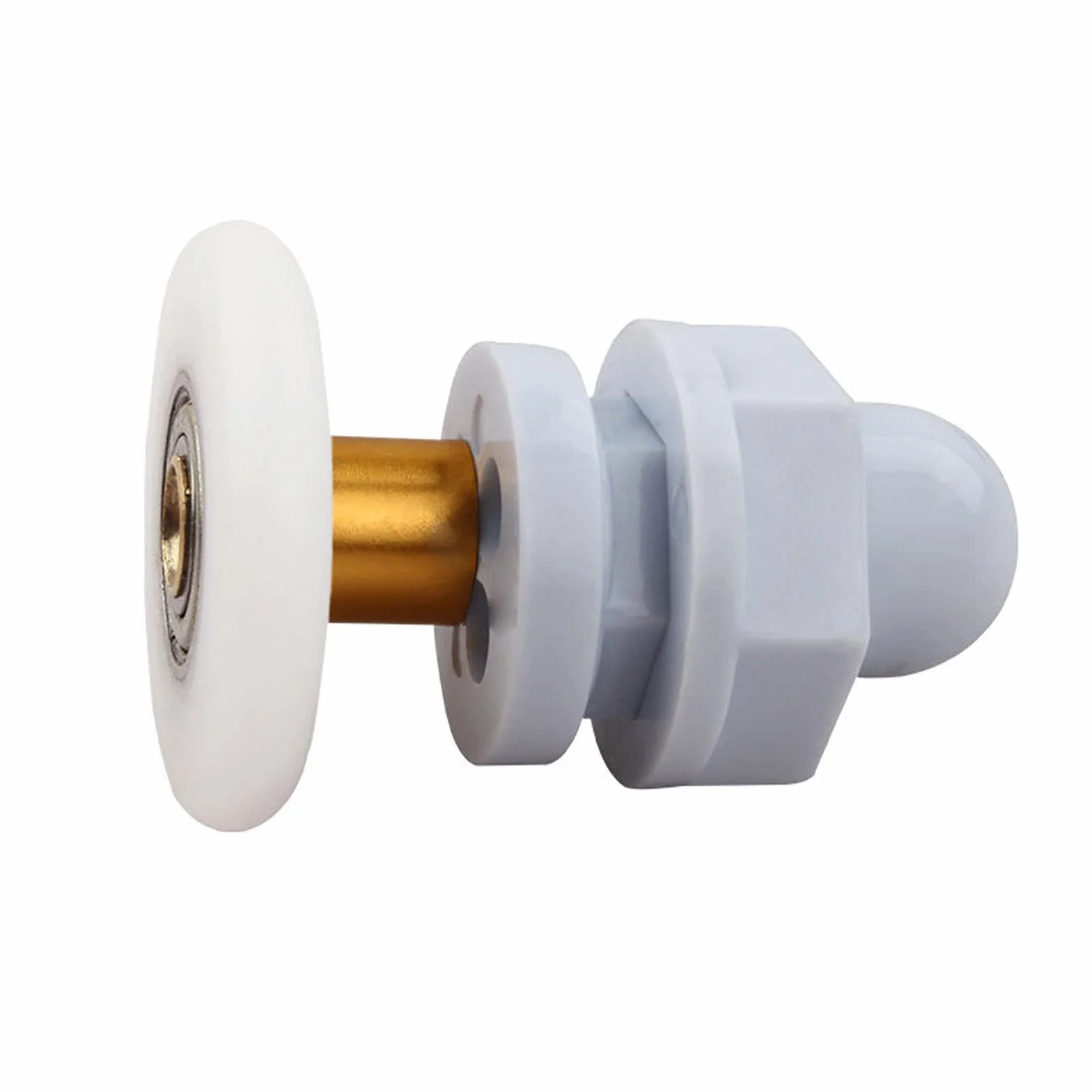 Qikuver Ruedas para Puerta de Ducha, 4 Piezas Rodillo de Repuesto para Puerta de Vidrio para Baño, Barra de Cobre, para Puerta Corredera De Cristal Baño (25MM)