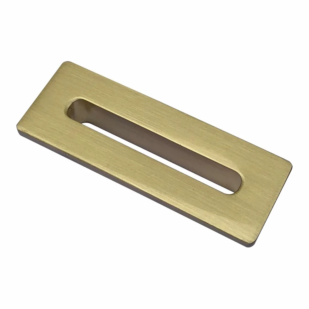 Apres - Cubierta de desbordamiento para fregadero, cuadrada, latón cepillado, cubierta rectangular de desbordamiento, borde de lavabo para lavabo de baño, inodoro (latón cepillado)