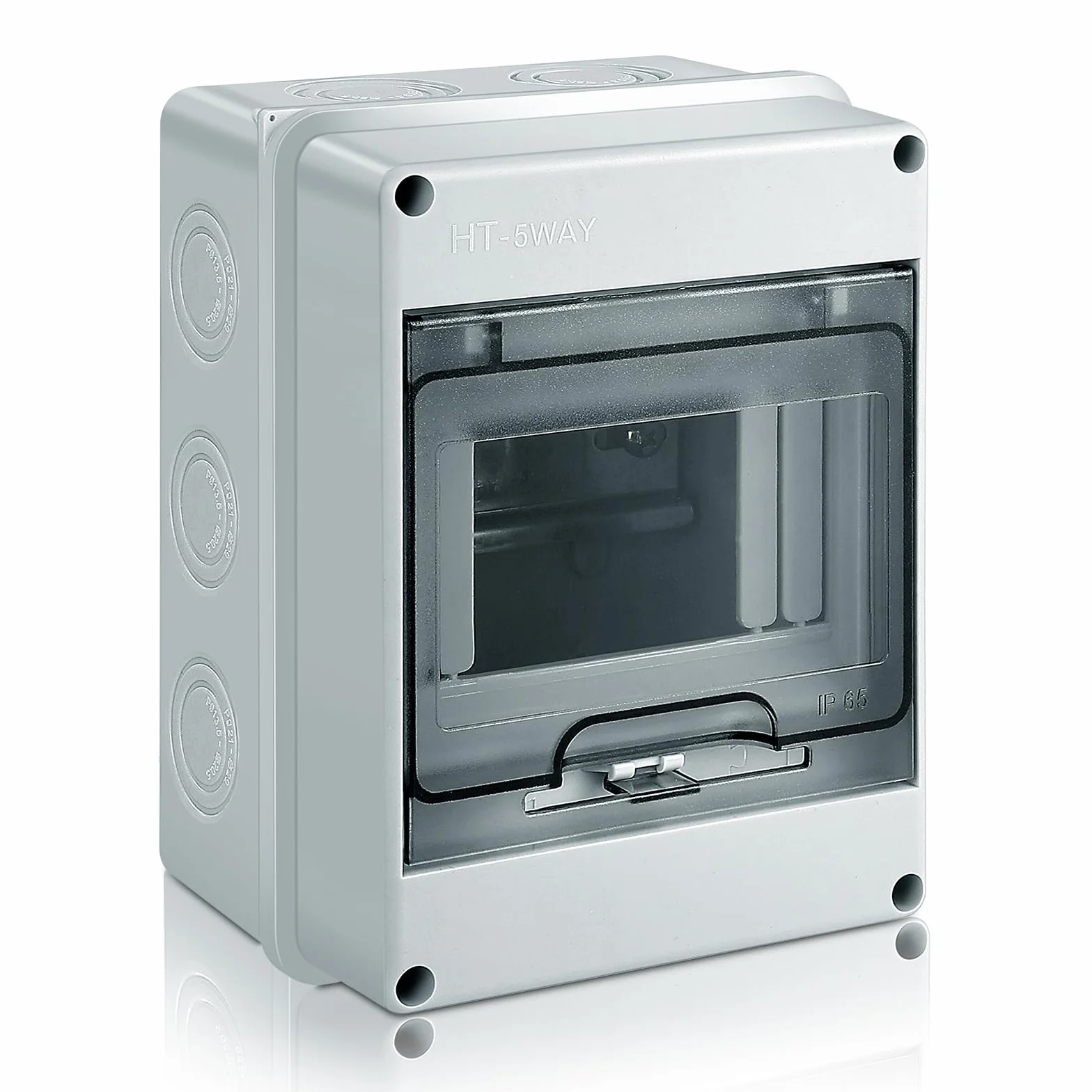Zeawavsl Caja de Distribución de Superficie IP65, 5 Módulos Caja Cuadro Electrico Superficie, Caja Estanca Exterior Electrónica con Bloque de Terminales, Caja Conexiones Electricas (5 Módulo)