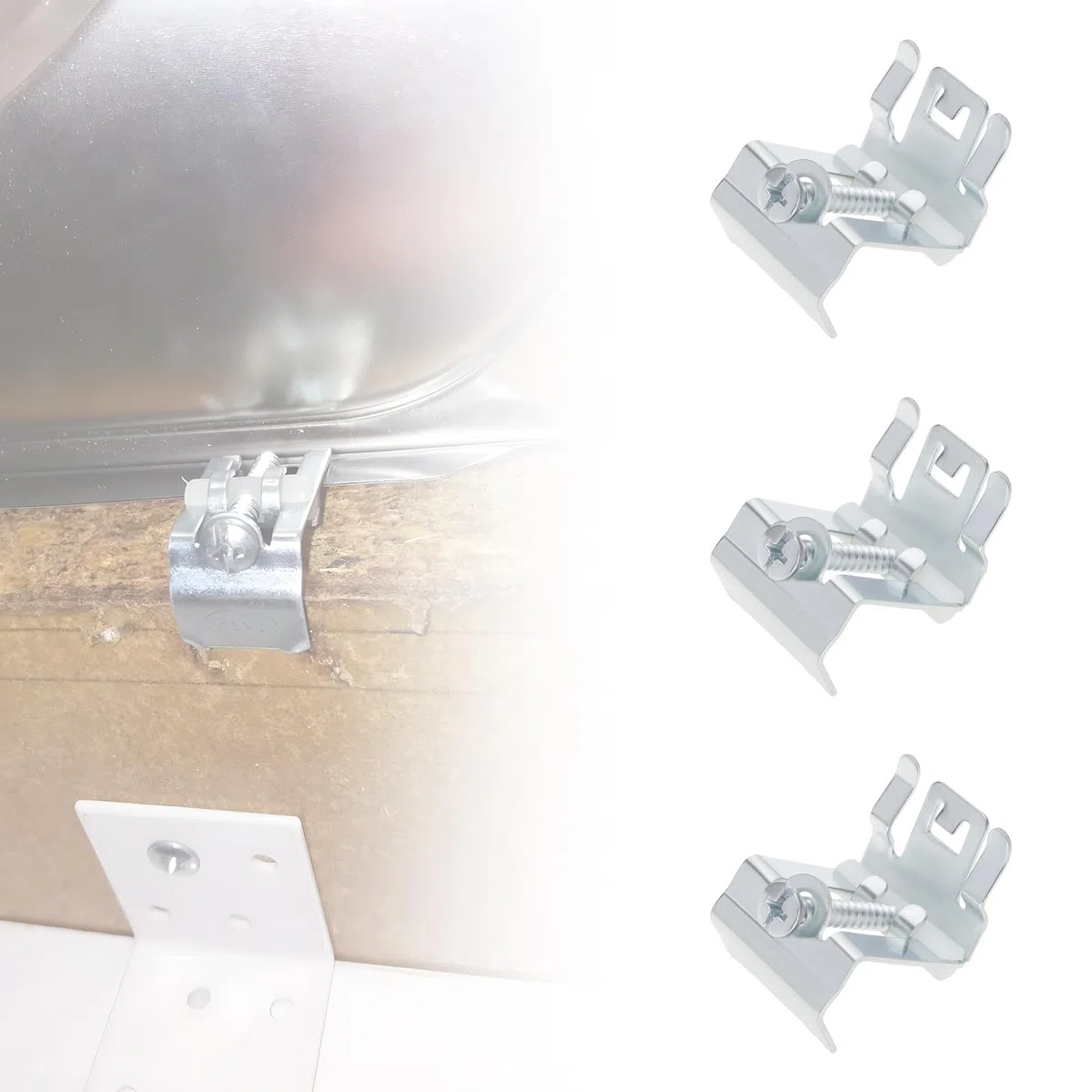 10Uds Clips para Fregadero de Cocina Clips de Fijación para Fregadero de Cocina Soportes Clips de Montaje para Fregadero de Cocina Cuarto de Lavado Cuarto de Ducha