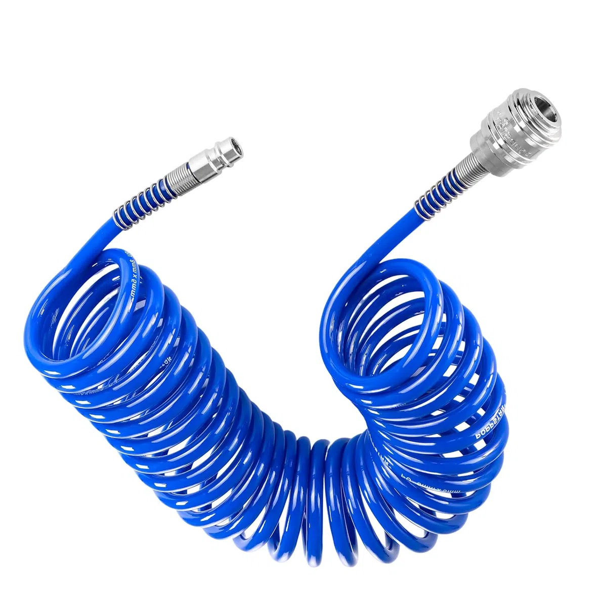 5 Metros Manguera Compresor Aire, Diámetro 10 X 6,5mm Manguera Aire Comprimido, Manguera para Compresor de Aire con Conector para el Hogar, Taller, Taller de Coches