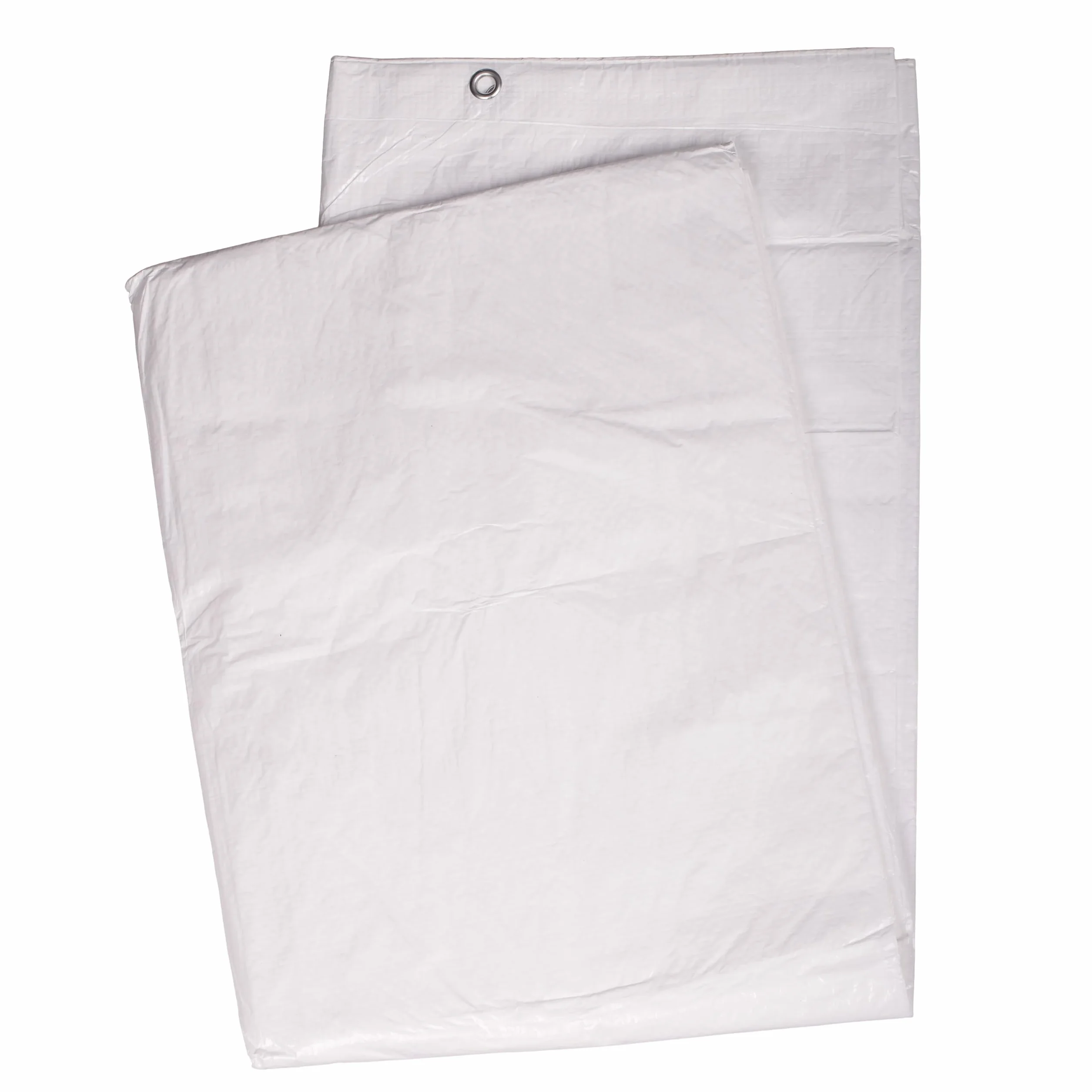 Mivos Lona Impermeable de 4 x 5 m, Color Blanco, Lona de Polipropileno de Polietileno de 60 g/m², Lona de jardín con Ojales de Aluminio, Resistente al Moho, Lona Protectora para Coche, Muebles de