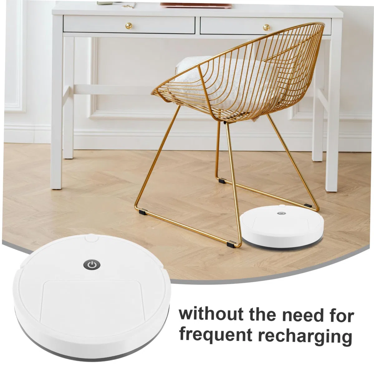 Robot Fregasuelos Automático Recargable por USB Limpiador Inteligente con Función de Barrido y Fregado para Hogar y Oficina y Fácil de Usar