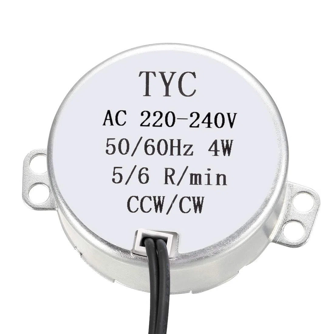 sourcing map Sincrónico Sincronizar Motor AC 220-240V 4W 5-6RPM/MIN 50-60Hz CCW/CW para Hecho Mano, Modelo o Guía Motor