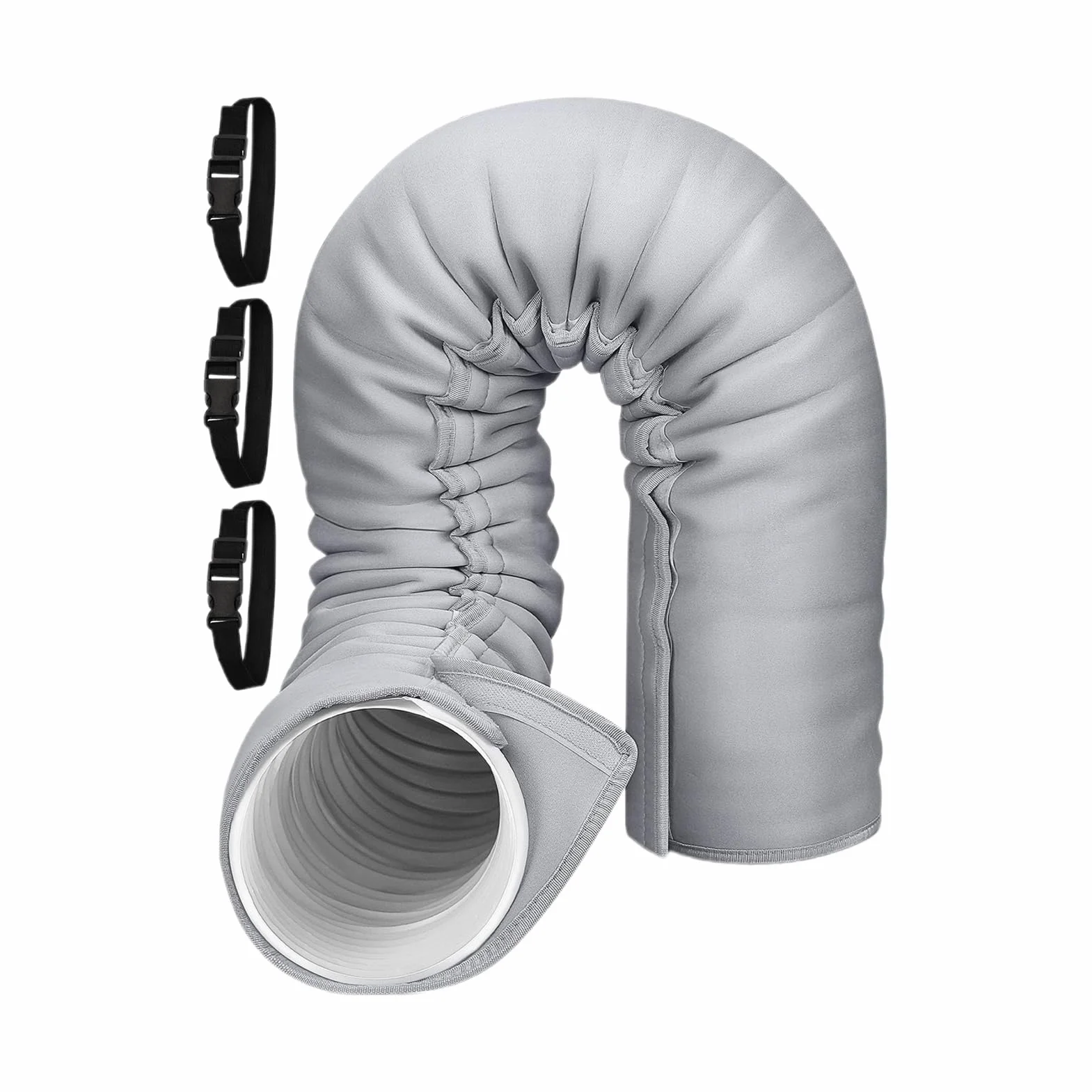 Cubierta Aislante Para Manguera De Aire Acondicionado Portátil, Para Mangueras De Escape De 5" Y 5.9" De Diámetro, Con 3 Hebillas Ajustables, Fácil De Instalar