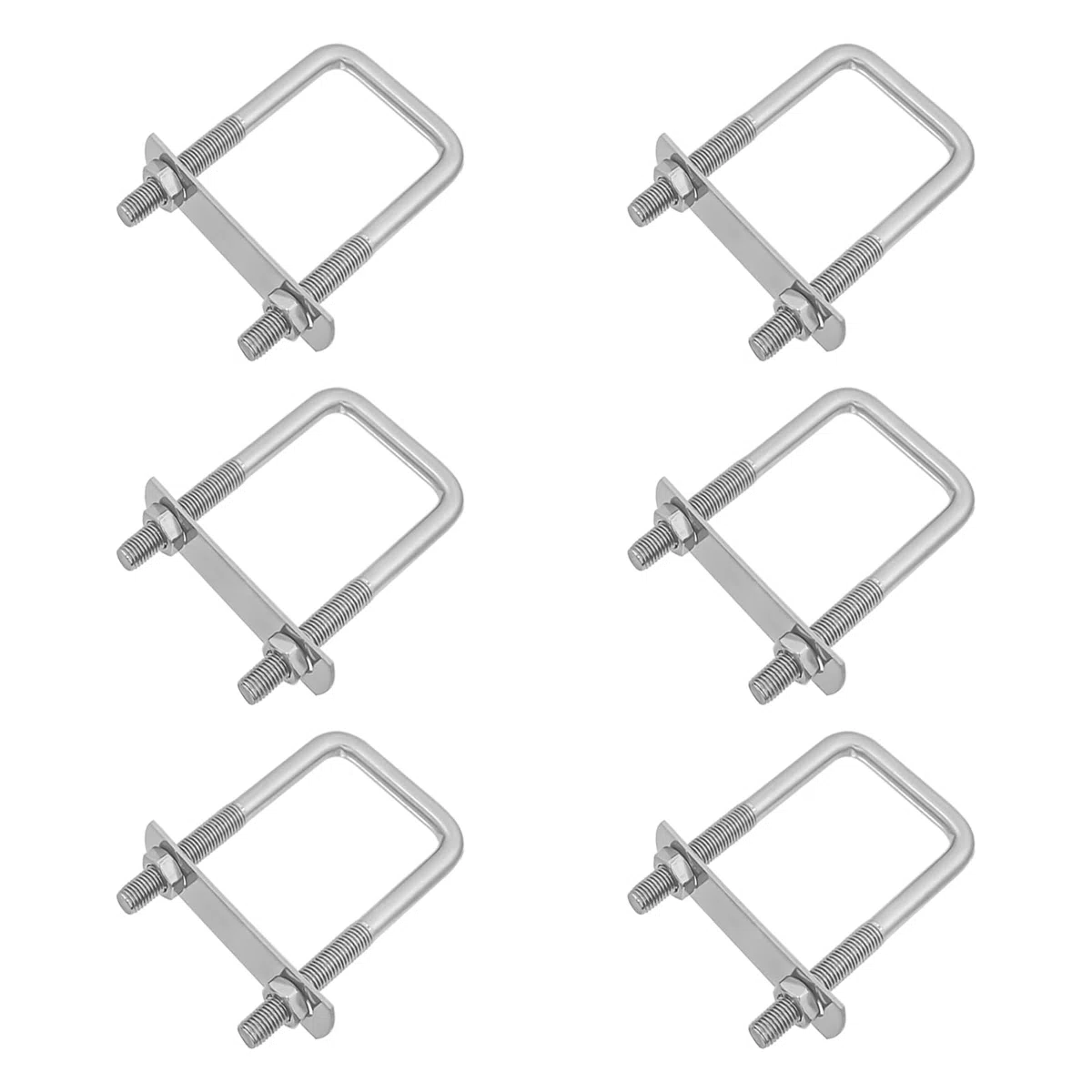6 Pieza Pernos en U Plata M8x40x100mm,Pernos En Forma De U,Pernos en U de Acero Inoxidable con Tuercas y Placas para Reparación,Barcos,Remolque