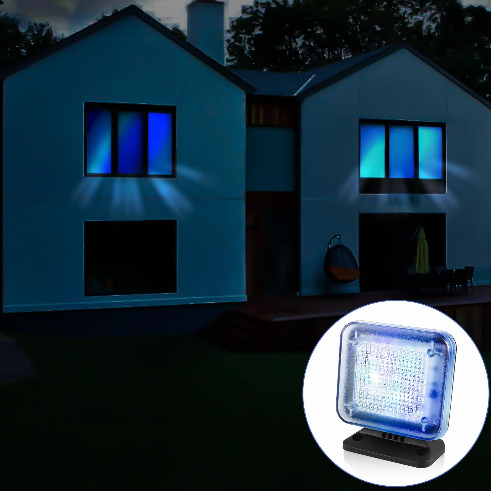 Aicharynic Simulador de TV LED: 1 Conjunto Simulación de Luz Protección contra Robos, TV Falsa para Seguridad en el Hogar, Ideal para Sala de Estar, Dormitorio (85mm*35mm*90mm)