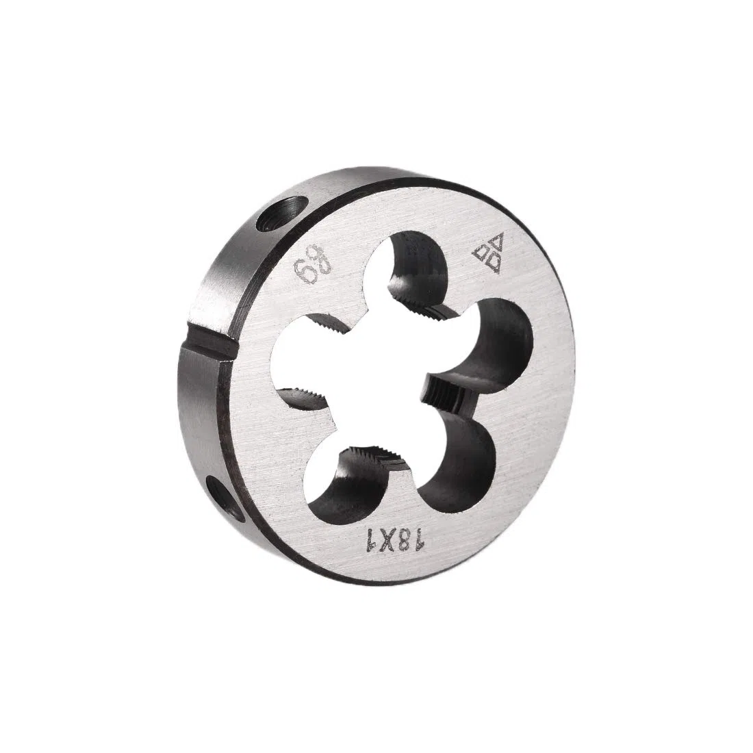 sourcing map Terraja, Terrajas de Roscar Métricas M18 X 1, Terraja Redonda 45mm Diámetro Exterior, Troquel para Roscar a la Derecha, Aleación de Acero