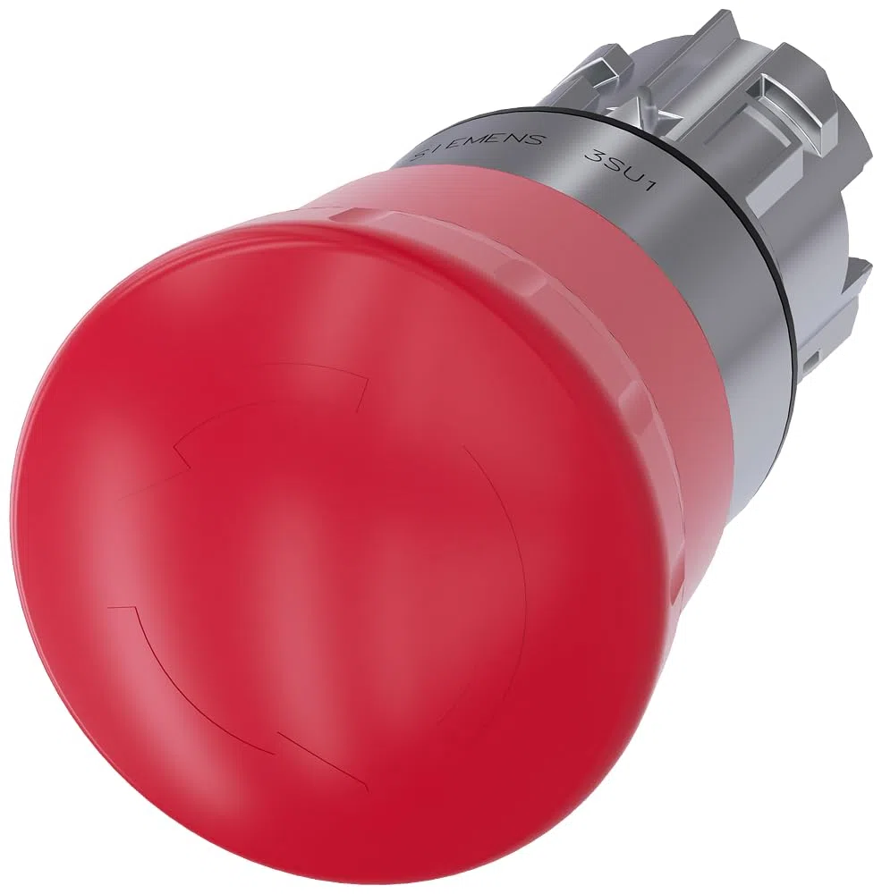 Siemens sirius atc - Pulsador seta paro emeg.redondo rojo 40mm giro