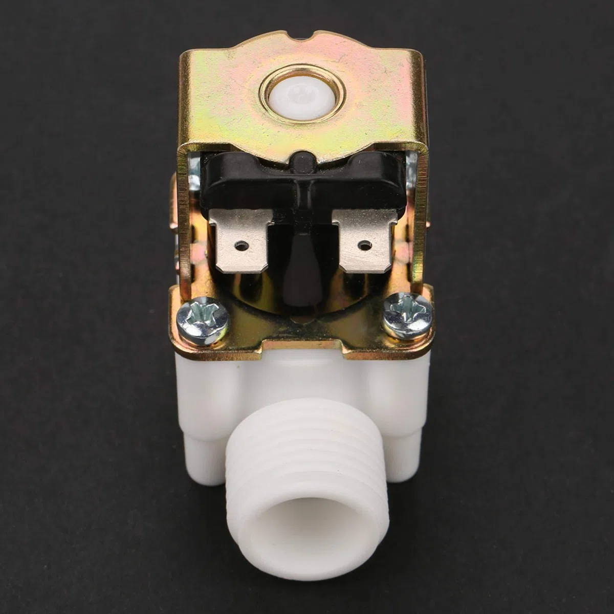 Akozon Válvula de solenoide de agua 12V G1 / 2 "NC Válvula de agua de solenoide de entrada eléctrica para dispensar agua