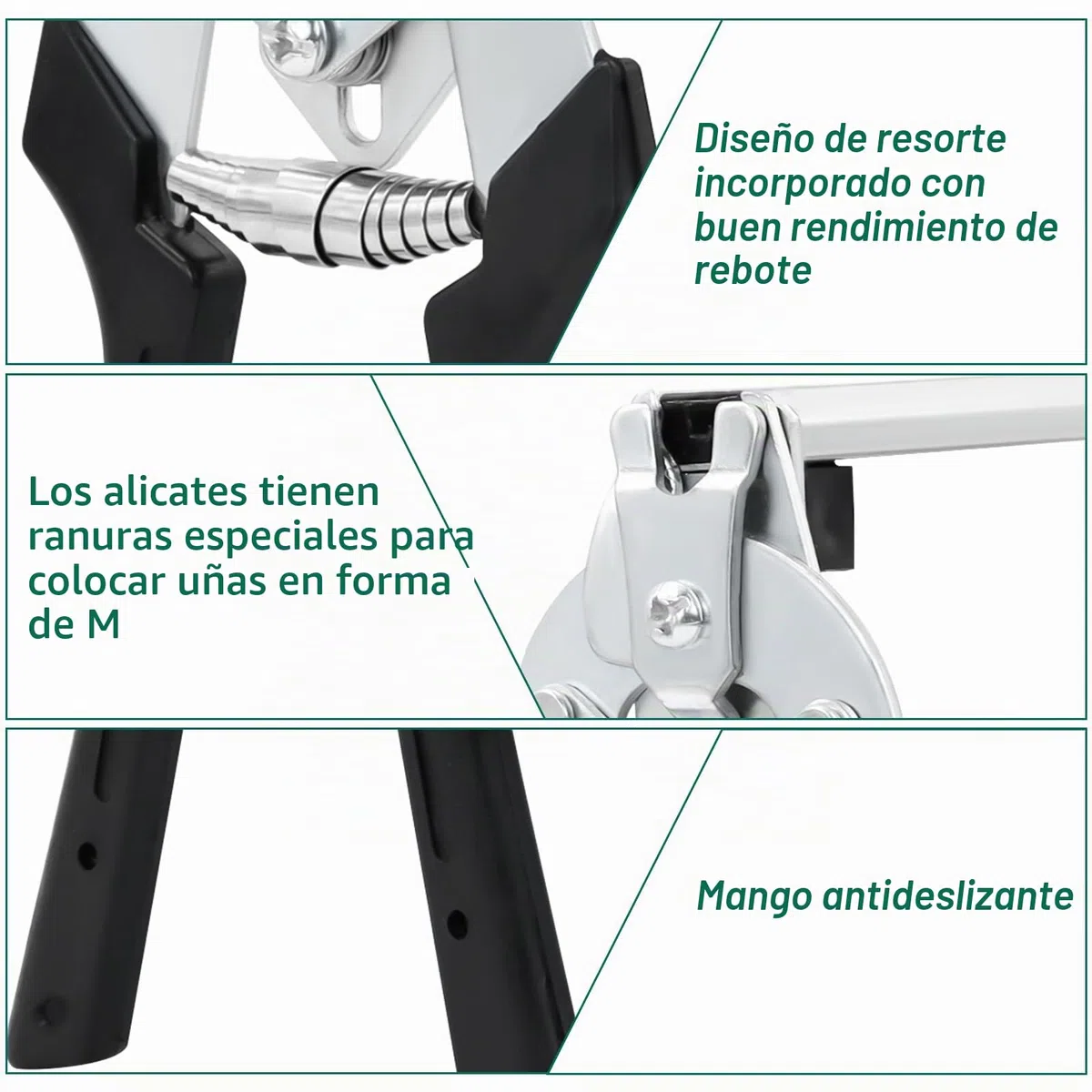 Alicates para salchichas con 600 clavos M, alicates para salchichas, alicates para anillos Hog, adecuado para vallas, jaulas y muebles