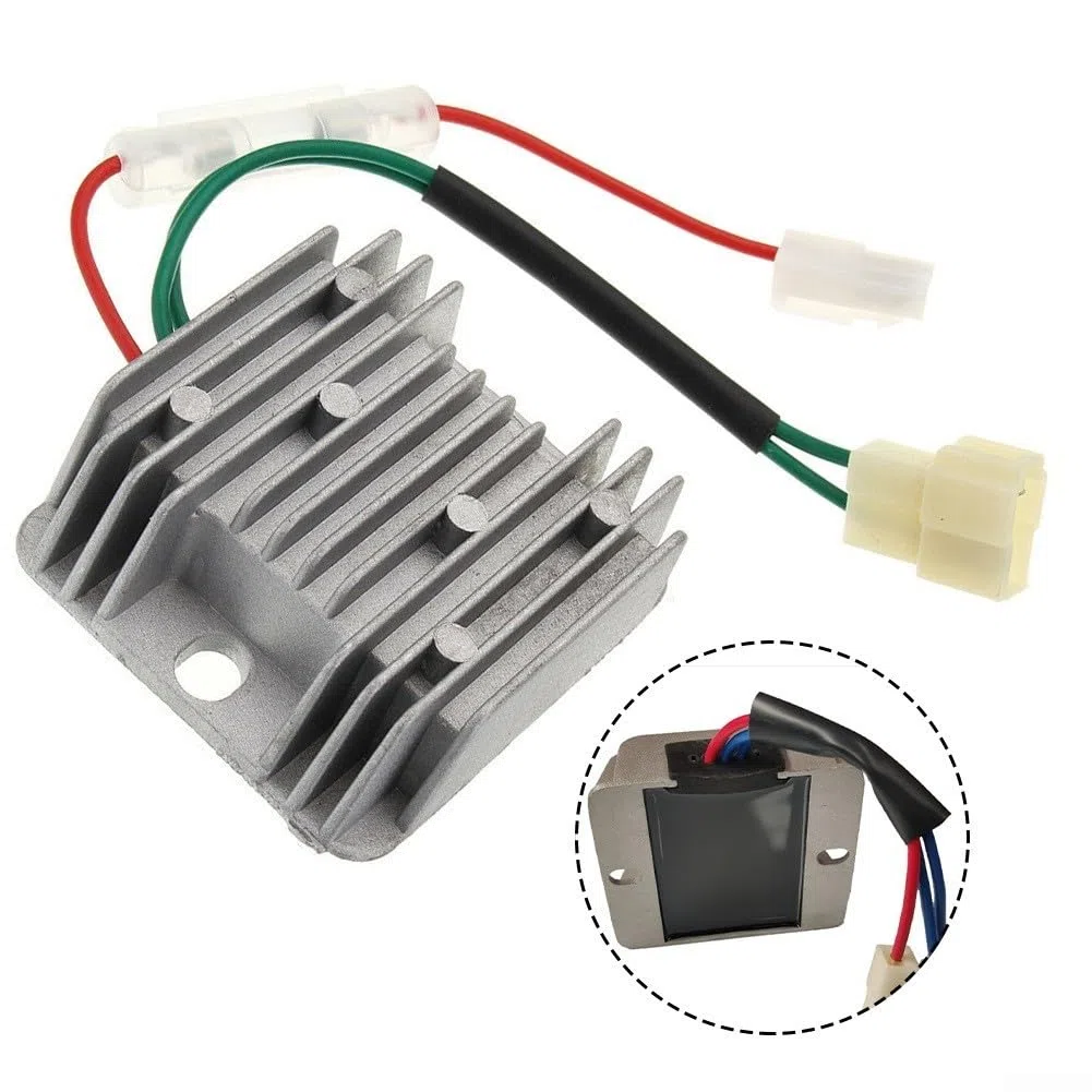 Regulador de voltaje AVR de 12 V CC para generadores 178/186 KDE3500 5000 6500 6700, estabilizador de potencia del motor con rectificador, carcasa de aluminio para equipos agrícolas