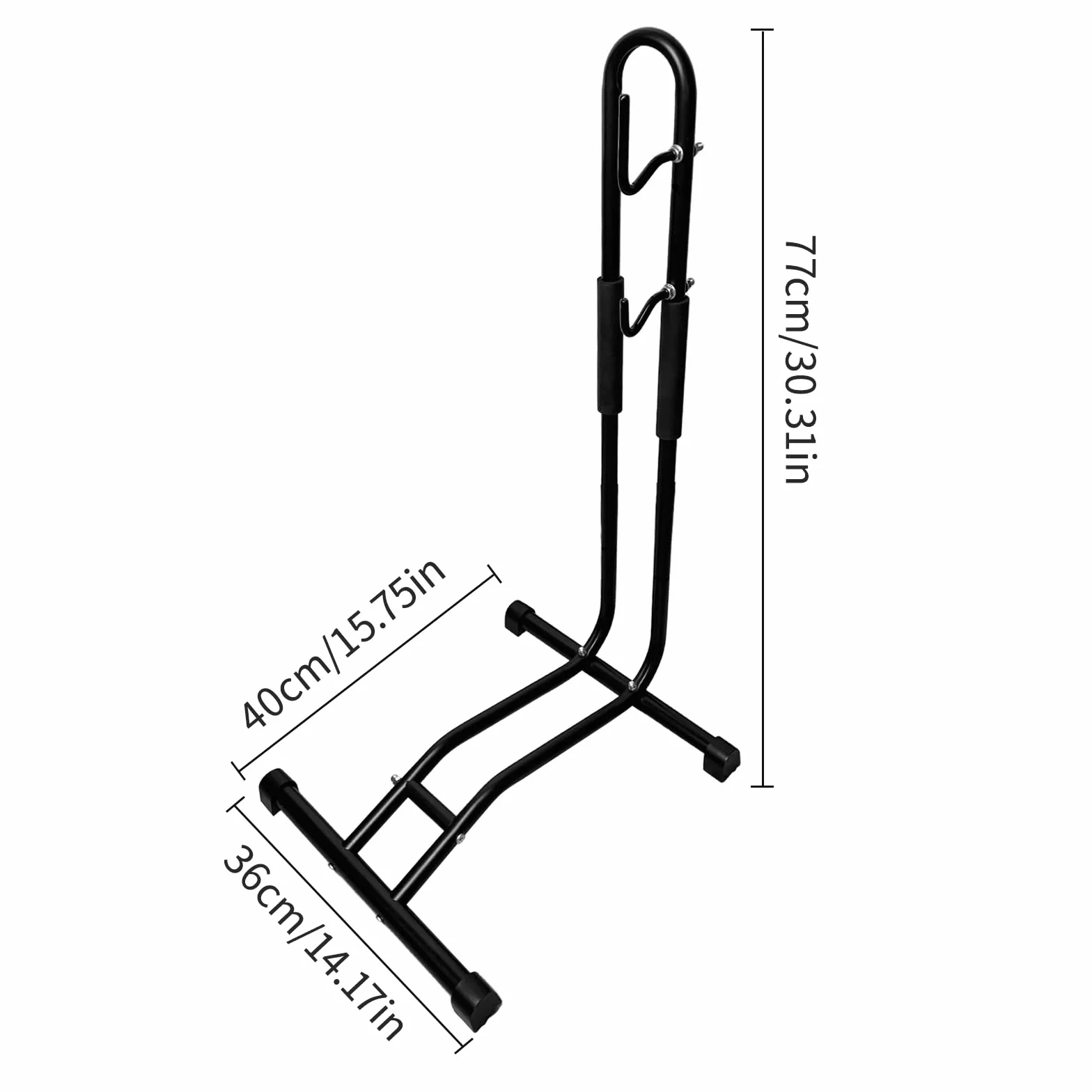 Soporte para Bicicletas con Gancho, Suelo Aparcamiento para Bicicletas, Fácil de Montar, Soporta Hasta 20 kg, Aparcar De Acero, Interior y Exterior, para Casa, Garaje Almacenamiento