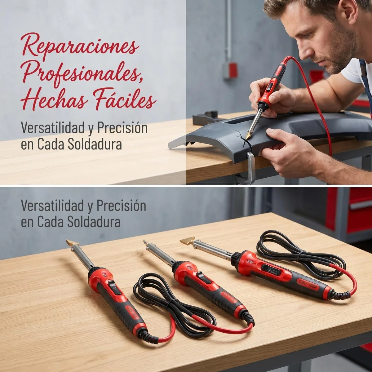 Mobestech Soldador Plástico Profesional Para Defensa Coche Máquina Soldar Plásticos Para Reparación De Parachoques Herramienta Fácil De Usar Para Autos Equipo Versátil