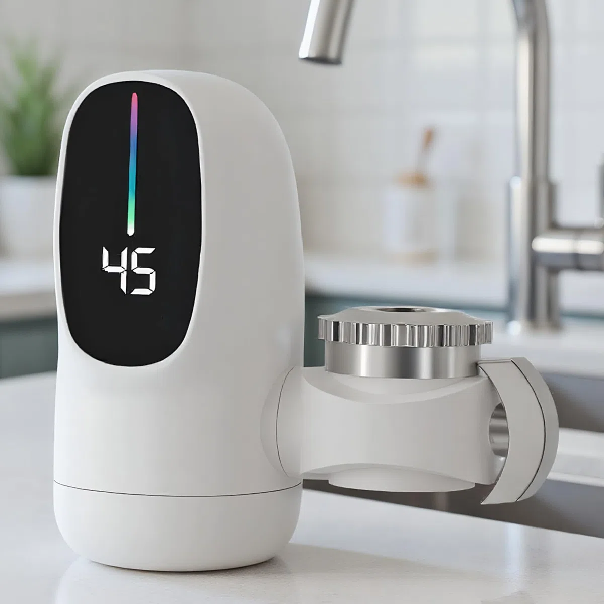 Grifo De Agua Caliente Instantánea Grifo Calentador De Agua Instantáneo Sin Tanque Grif-o Eléctrico Para Lavabo 3000W Calentador Instantáneo Sin Tanque Con Pantalla Digital Led Para Baño Cocina