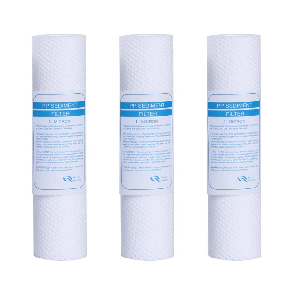 Filtro de agua de precipitación HUINING 1 micrón, 3 paquetes, 2.5 x 10 pulgadas, para limpieza de agua y sistemas domésticos de ósmosis inversa (PP-3 unidades)