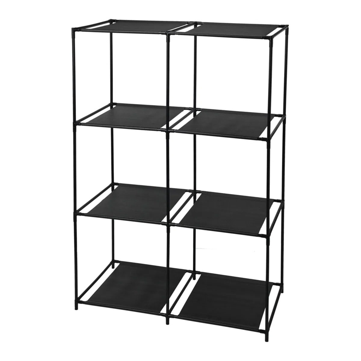 Well Home Estantería Modular de 6 Compartimentos Organizador de Tela y Hierro Tamaño: 59,5x30x88cm