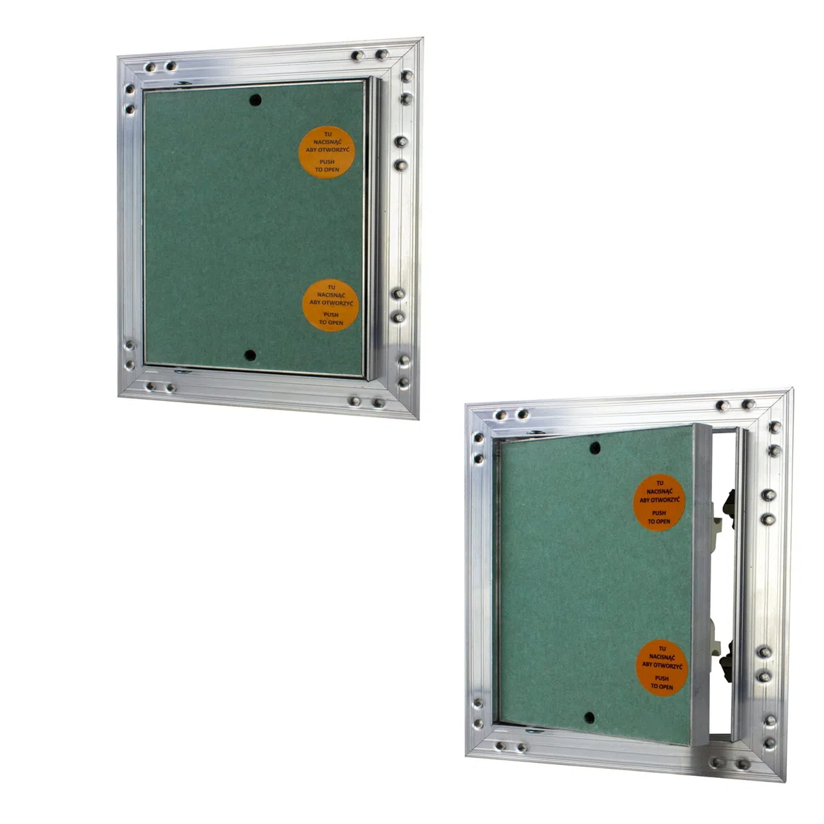 MKK-SHOP KRAL2 - Tapa (200 x 200 mm, tapa de pladur, 12,5 mm, marco de aluminio), color verde menta