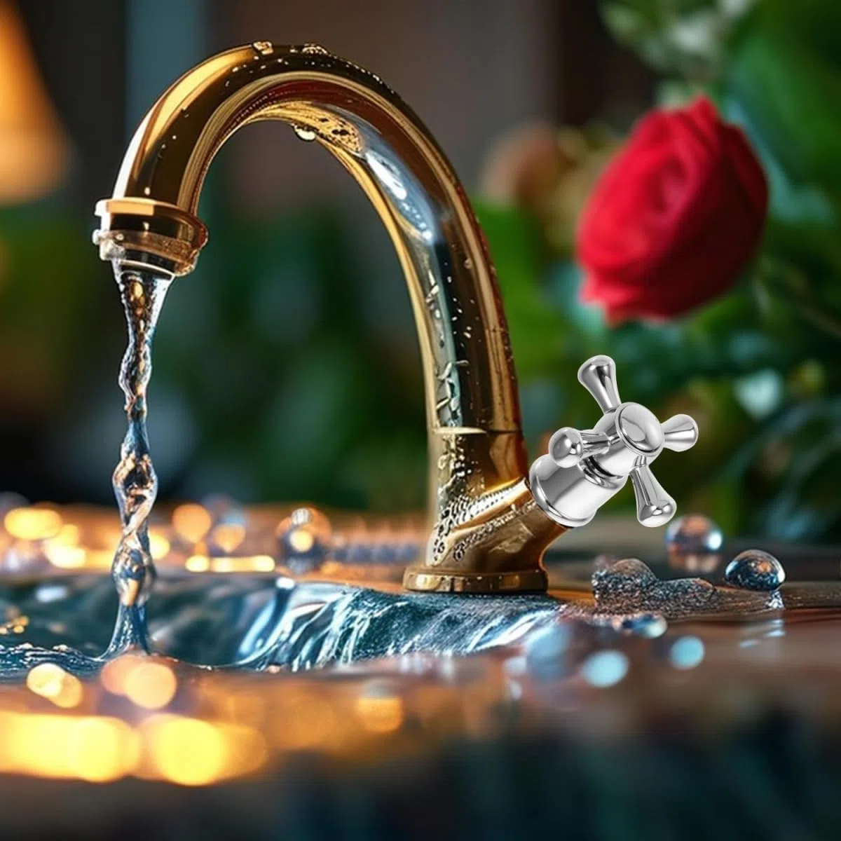 Alide Juego De 2 Grifos Con Tapa De Cruz Y Núcleo De Válvula, Juego De Conversión De Perilla De Grifo De Lavabo Para Baño, Bañera Y Cocina.