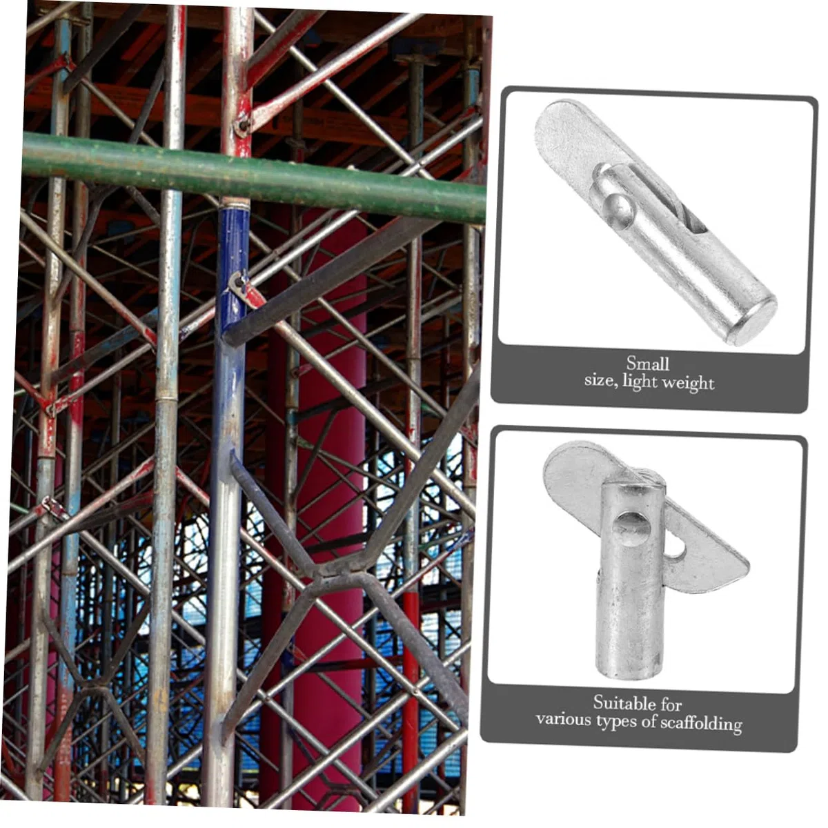 SHINEOFI 10 Piezas de Pasadores para Andamios de Hierro Galvanizado, Accesorio Fácil de Usar y Desmontar para Suministro y Reemplazo de Andamios Exteriores