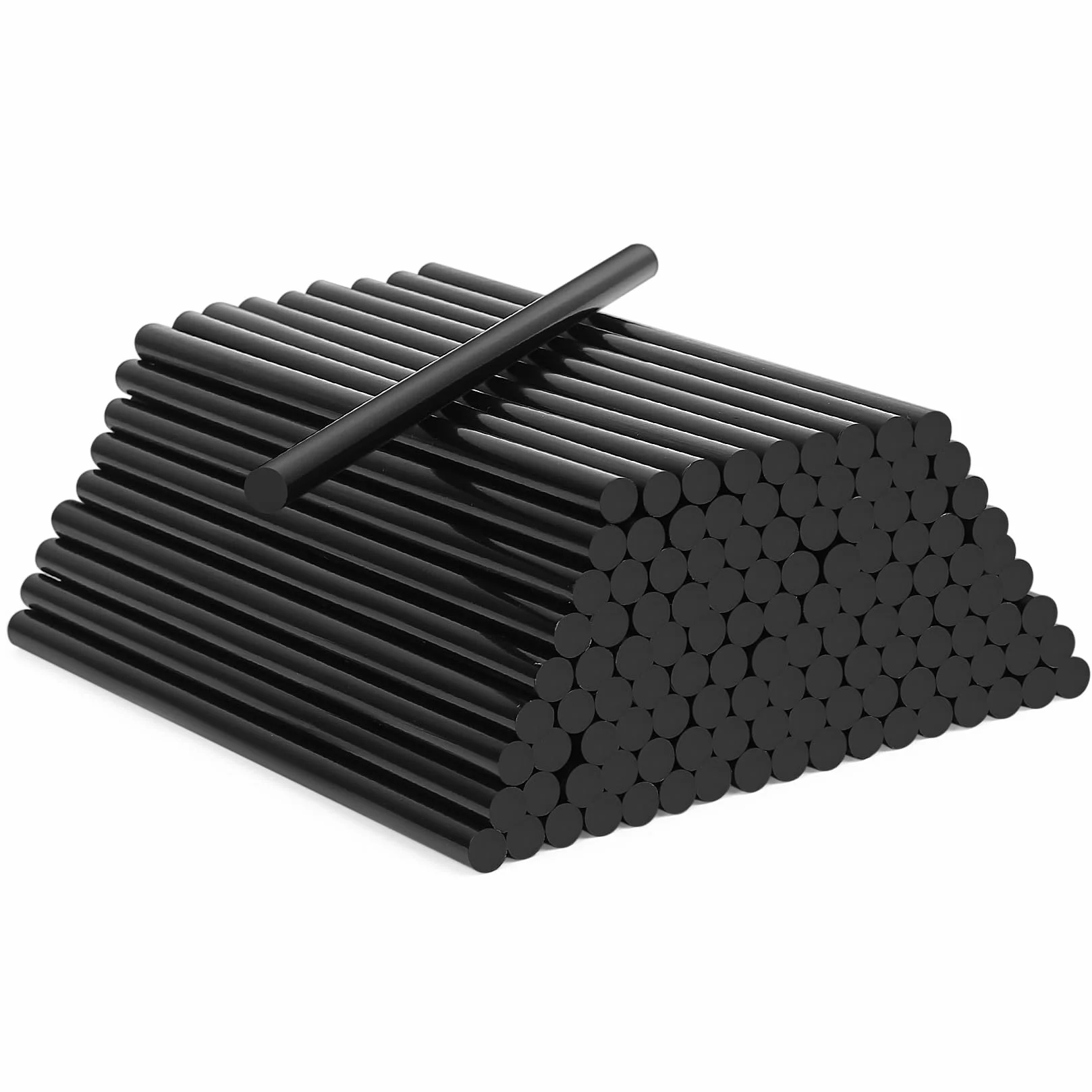 124 Pcs Barras de Pegamento Termofusible 7mm x 150mm, Barras de Pegamento Caliente, Palos de Pegamento Negro, Barras Silicona Caliente para Pistola de Pegamento Caliente DIY Manualidades