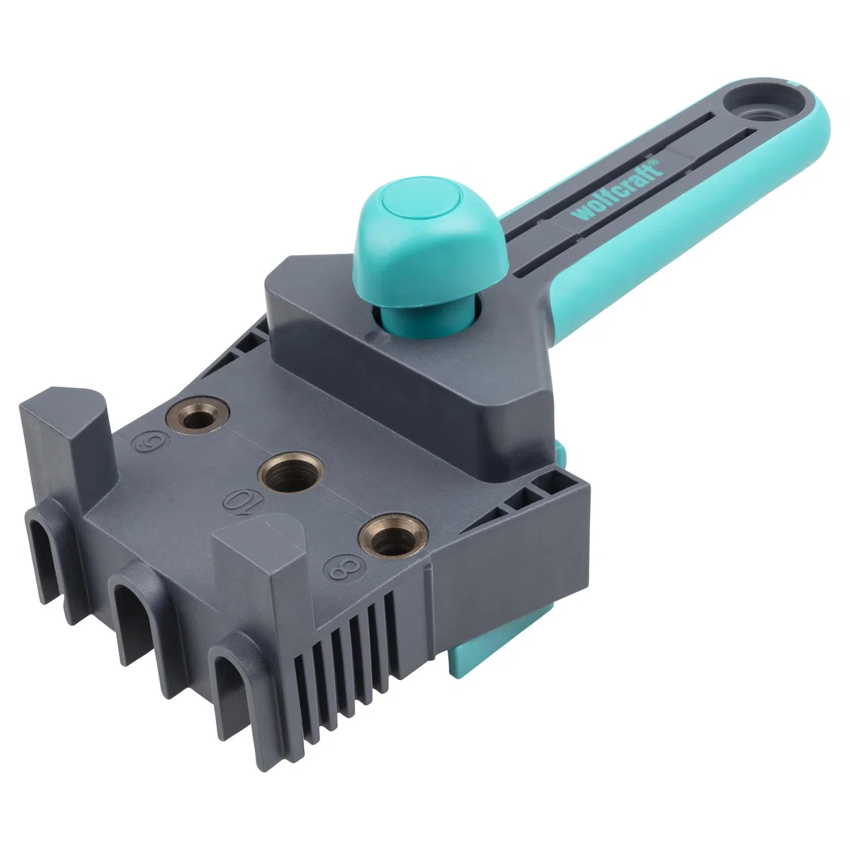 wolfcraft Maestro para espigado para ensamblar madera I 4640000 I Accesorio para uniones perfectas en T, de rincón y uniones de superficies de tablas I Para espigas de madera de 6, 8, 10 mm diametro