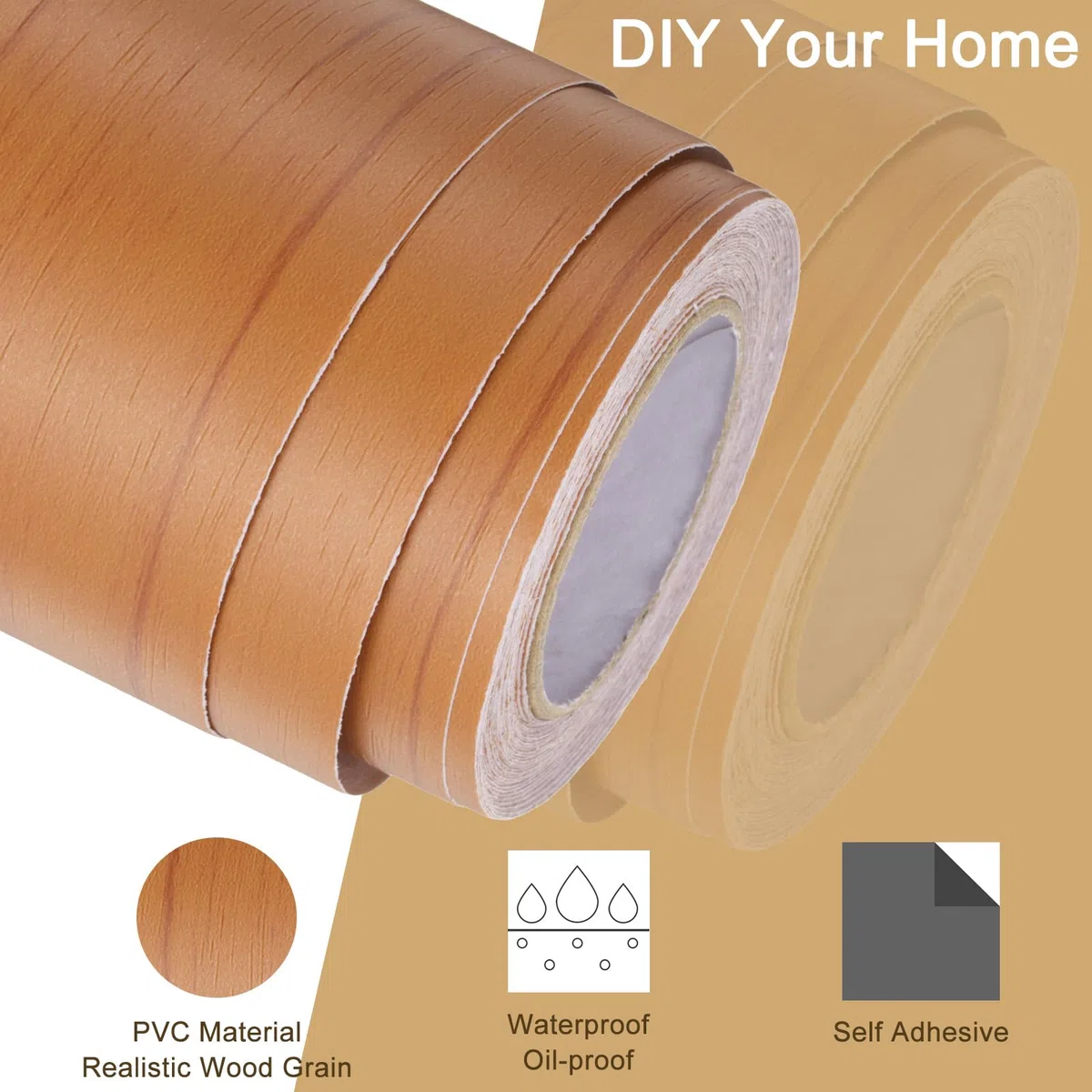 QUARKZMAN Cinta De Madera, 5.9" x33 Ft Parche Autoadhesivo De Reparación De Madera Para Zócalos, Puertas, Reparación De Pisos, Decoración Del Hogar Muebles Cereza Roja