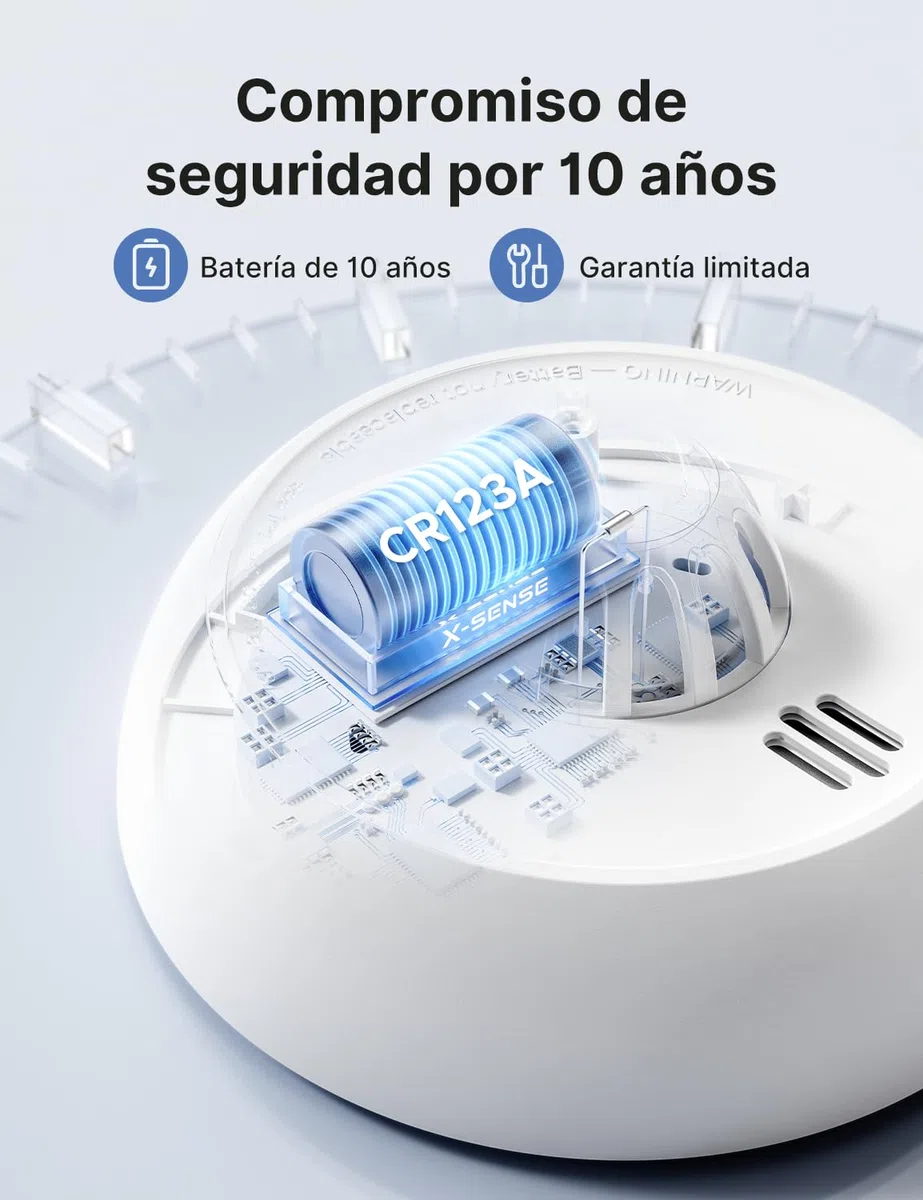 X-Sense Detector de Calor Independiente con batería sellada de 10 años y fácil instalación, Detector de Calor, no Compatible con estación Base, XH02, 1 Unidad