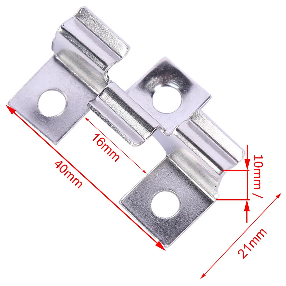 100pcs placa sándwich de placa compuesta de acero inoxidable placa intercalada Junta oculta placa de fijación clip W / 100x Grupo de tornillos autopropulsados 10mm