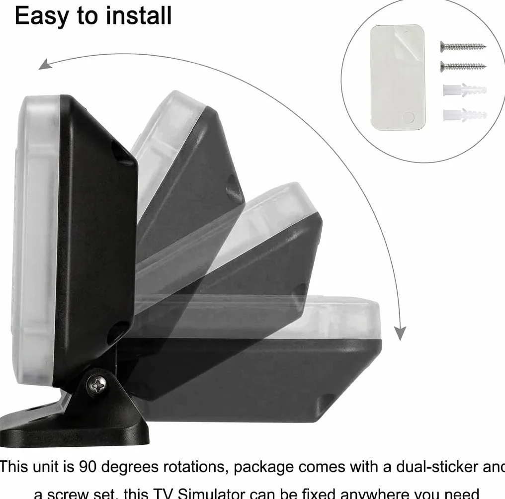 O&W Security FT-1 Simulador de TV con Luz LED Cambio de Color Brillo USB 2W Señuelo Antirrobo