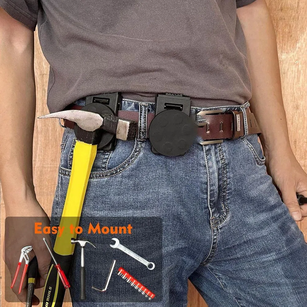 Clip Magnético para Cinturón Herramientas, Soporte Magnético Antideslizante para Cinturón, Accesorios para Cinturón Herramientas con Clip Magnético para Destornillador de Martillo