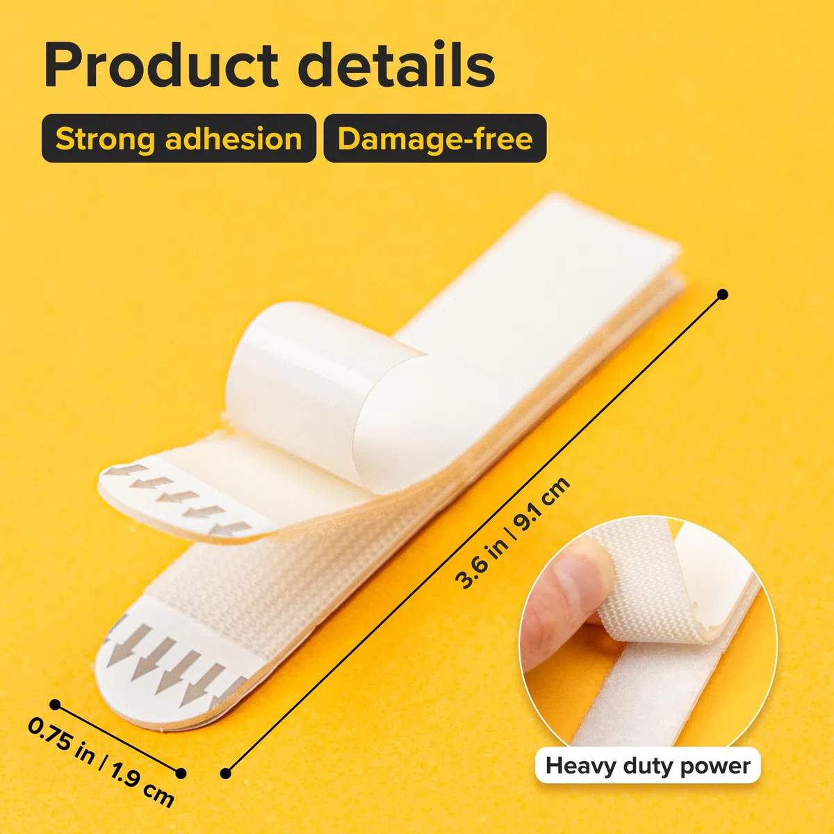 Tiras ultra fuertes para colgar cuadros (10 piezas) con respaldo adhesivo, perfectas para actualizaciones amigables con alquiler, tiras para colgar en la pared sin clavos, tiras adhesivas resistentes