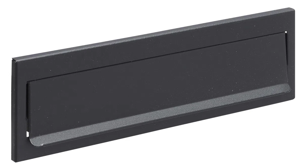Arregui C604 Bocacartas de Acero, 248 x 73 mm, Negro